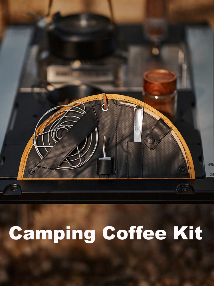 Camping Cooking And Eating Set - Outdoor Coffee Cutlery Set with Filter