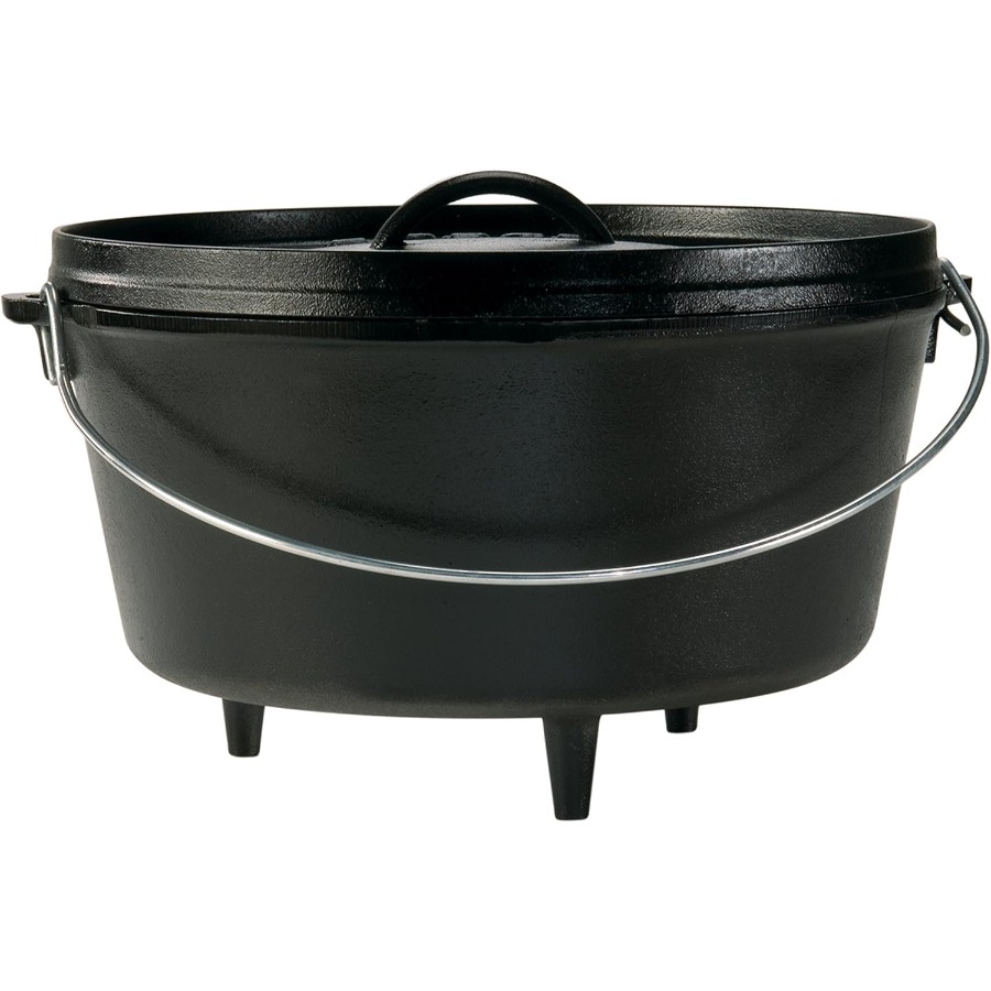 Camping Cooking Handle - 8 Quart Pre-Seasoned Cast Iron Camp