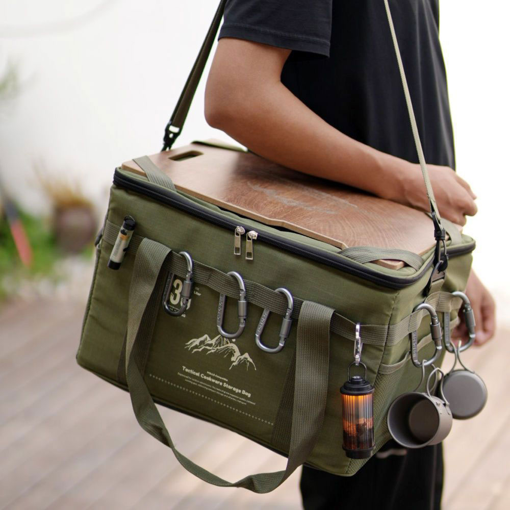 Camping Cooking Set With Bag - 36L Tactics Picnic Bag Waterproof Travel