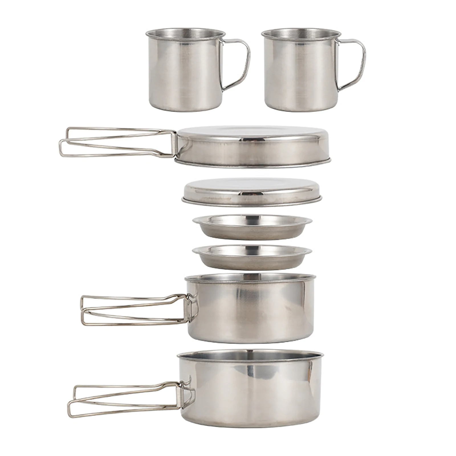 Camping Cooking Pack - 8pcs/Set Camping Cookware Mess Kit Stainless