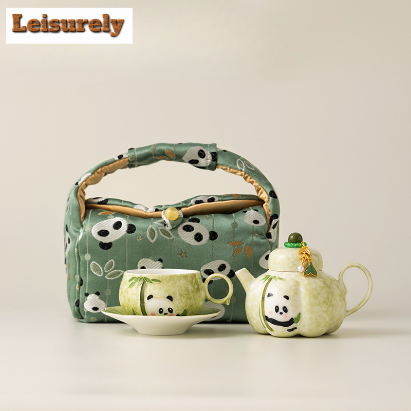Camping Cooking Bag - Hand-painted Panda Travel Tea Set Kit