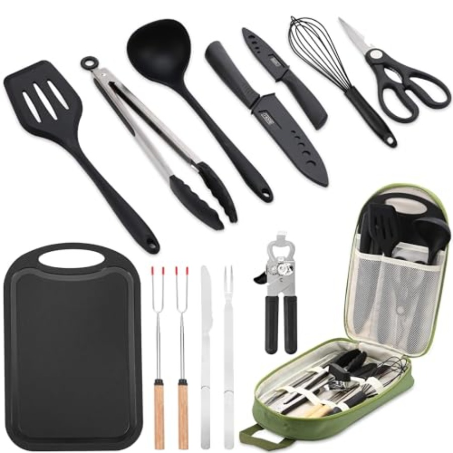 Camping Cooking Accessories Set - Camping Essentials Cookware Cooking Utensils Set