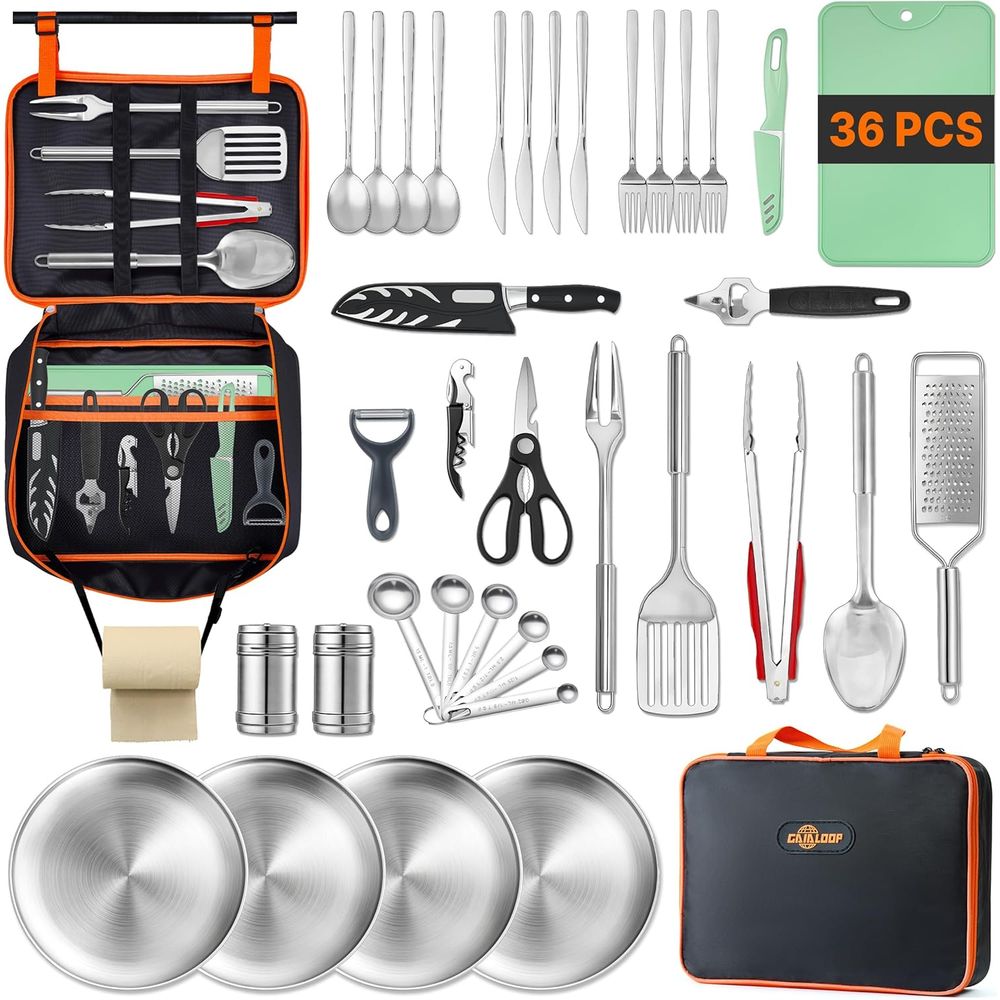 Camping Cooking Bag - Compact Camping Kitchen Set with Organizer