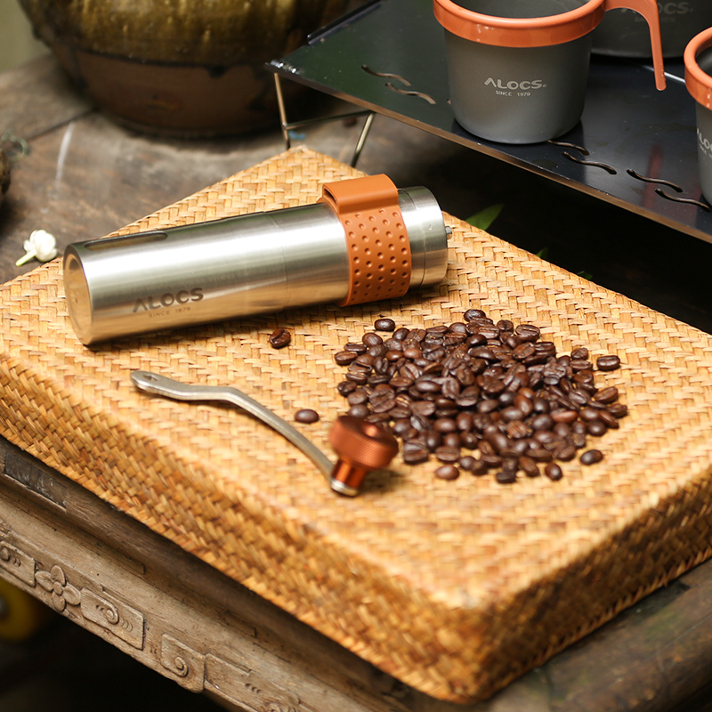 Camping Cooking Set With Bag - Outdoor Camping Hand Bean Grinder ALOCS
