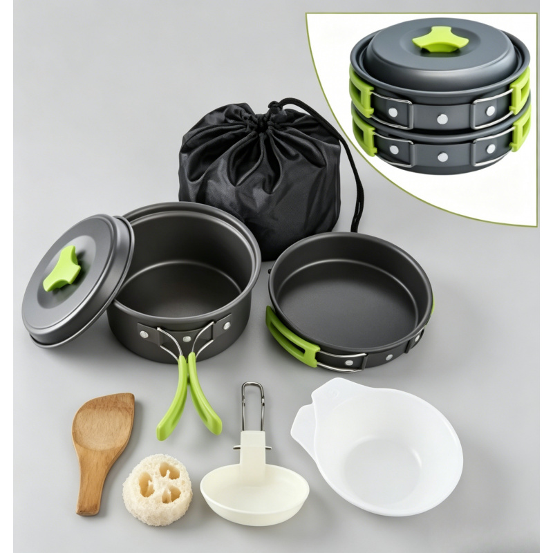 Camping Cooking Pack - Portable Durable Camping Cookware Set Outdoor