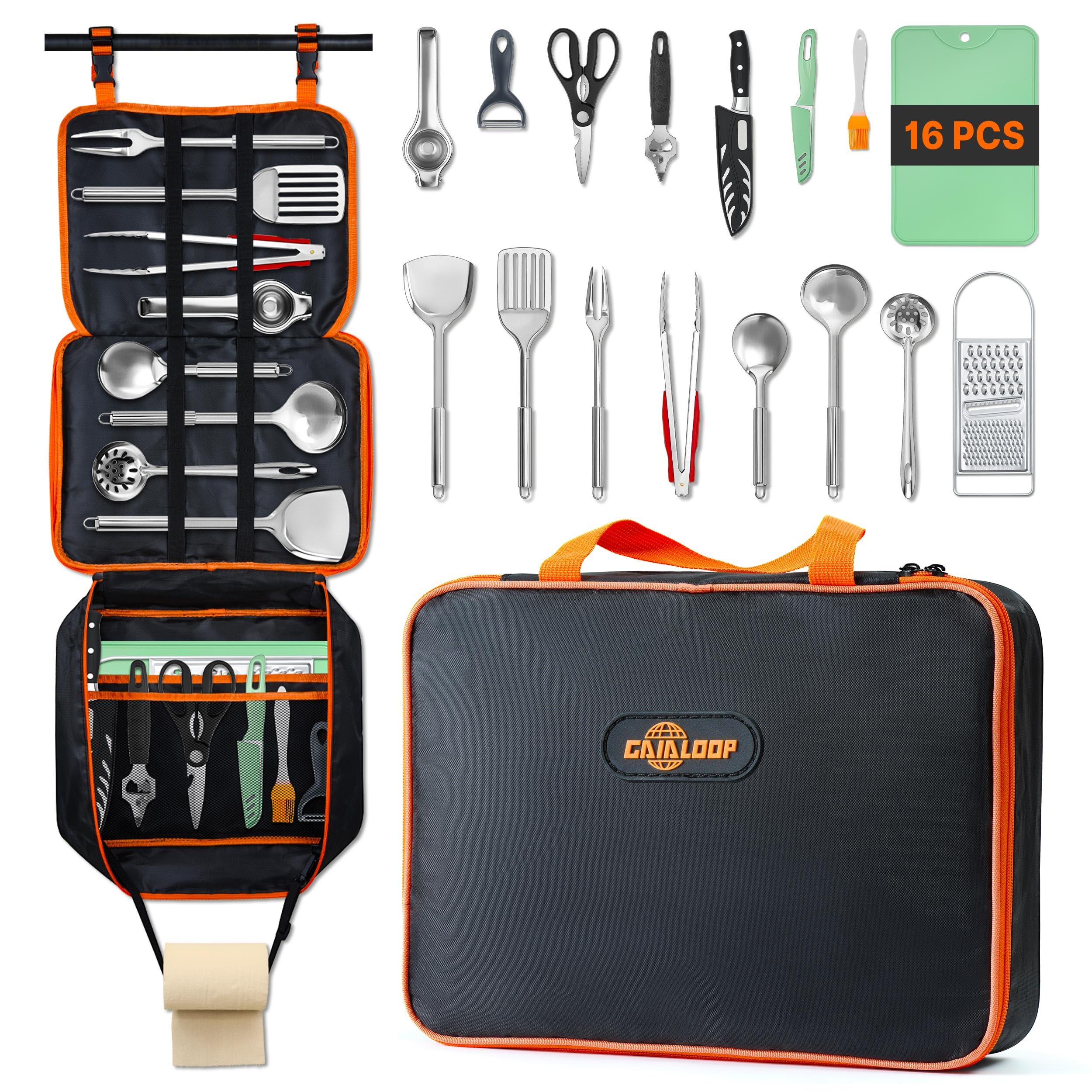 Camping Cooking Set With Bag - Camping Cooking Utensils Set Camp Kitchen