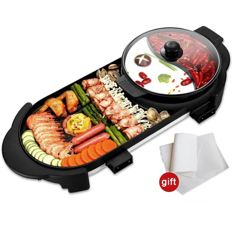 Camping Cooking Hot Plate - 2-in-1 BBQ And Hot Pot Machine