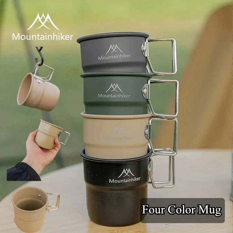Camping Cooking And Eating Set - MOUNTAINHIKER 4 Colors Camping Cups Aluminum