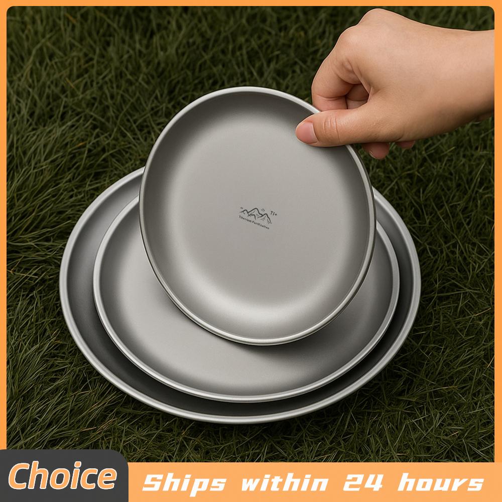 Camping Cooking Pack - Portable Titanium Purified Stainless Steel Plate