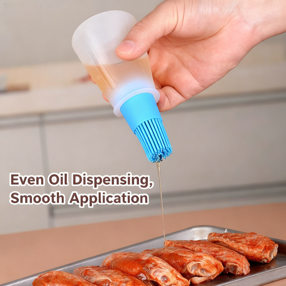 Camping Cooking Handle - Silicone barbecue oil brush, baking barbecue
