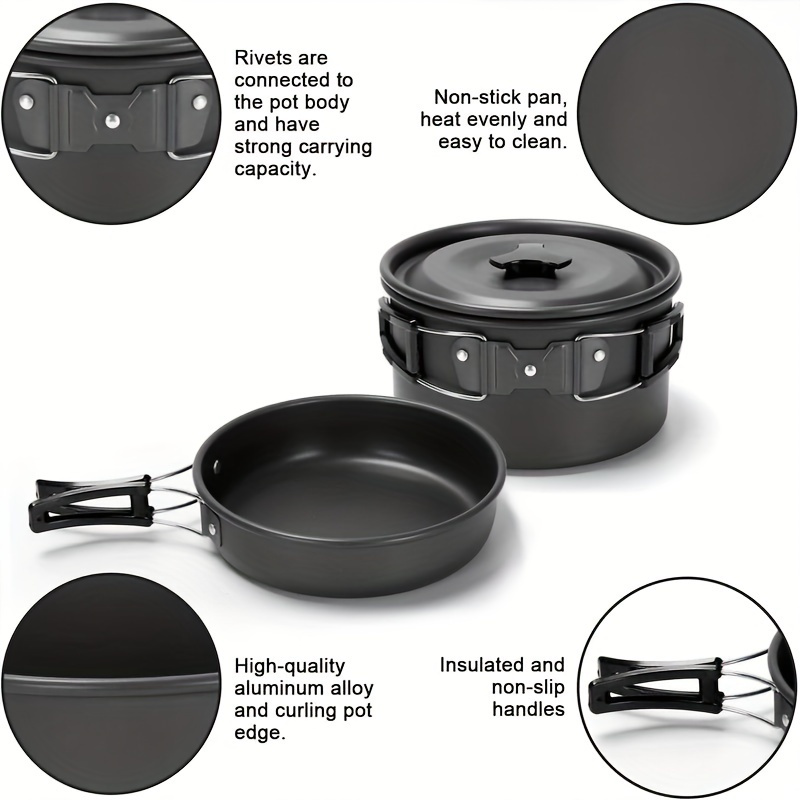 17pcs Camping Cookware Set, Po – обзор и цена Camping Cooking Set With Kettle