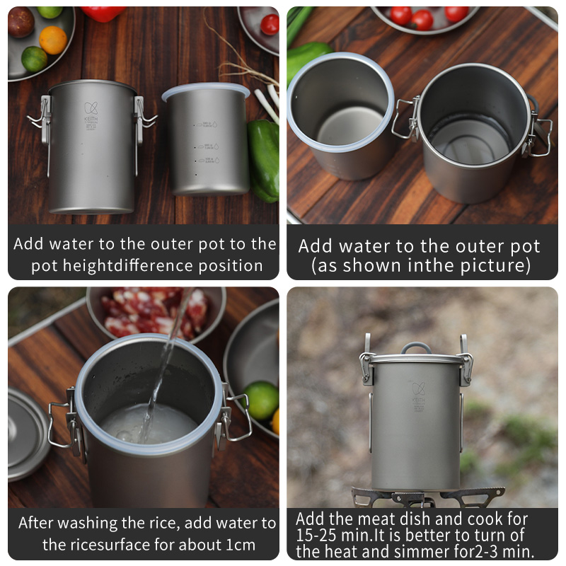 KEITH Pure Titanium Rice Cooke – обзор и цена Camping Hiking Cooking