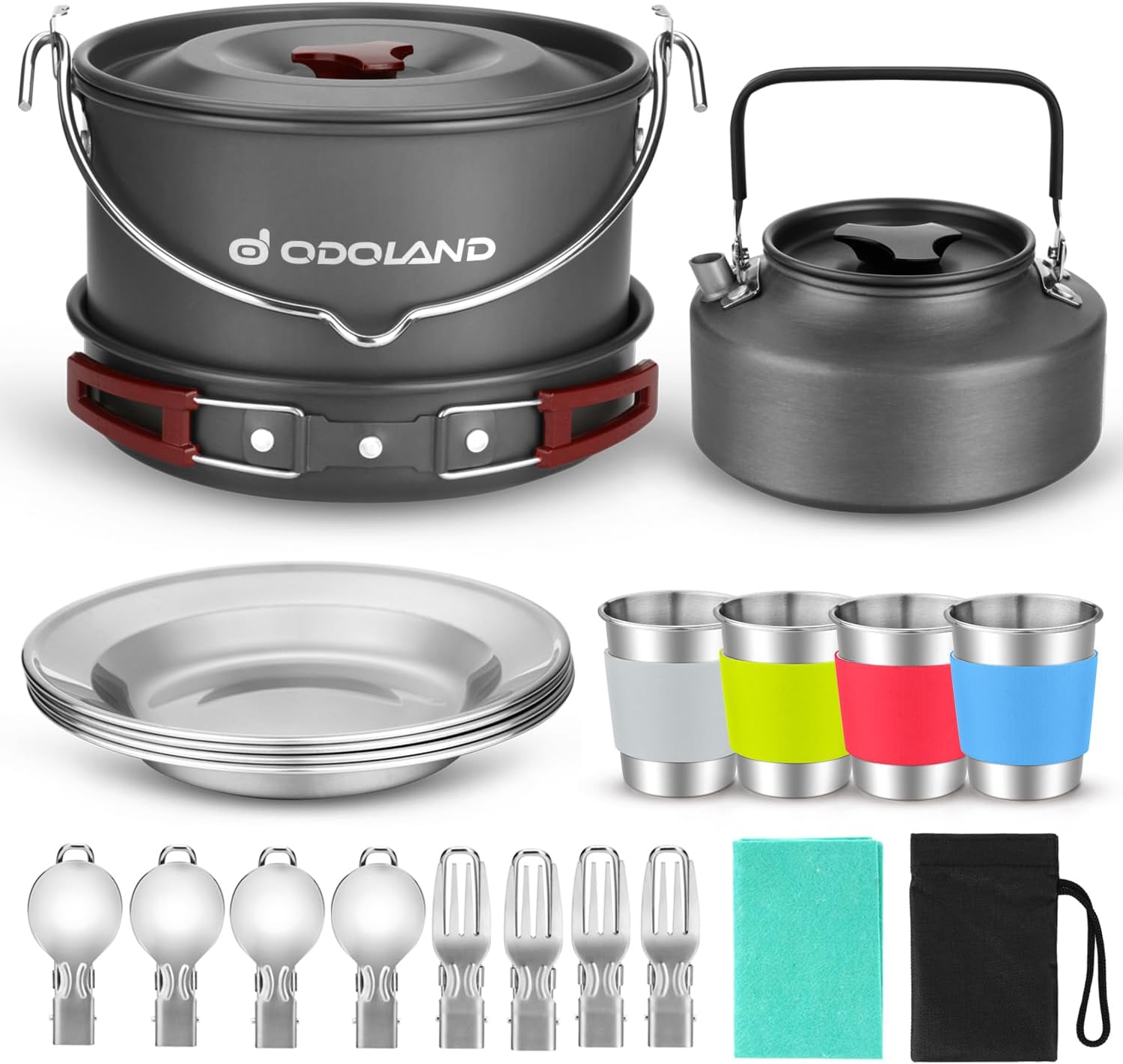 22pcs Camping Cookware Mess Ki – обзор и цена Camping Cooking Set For 4