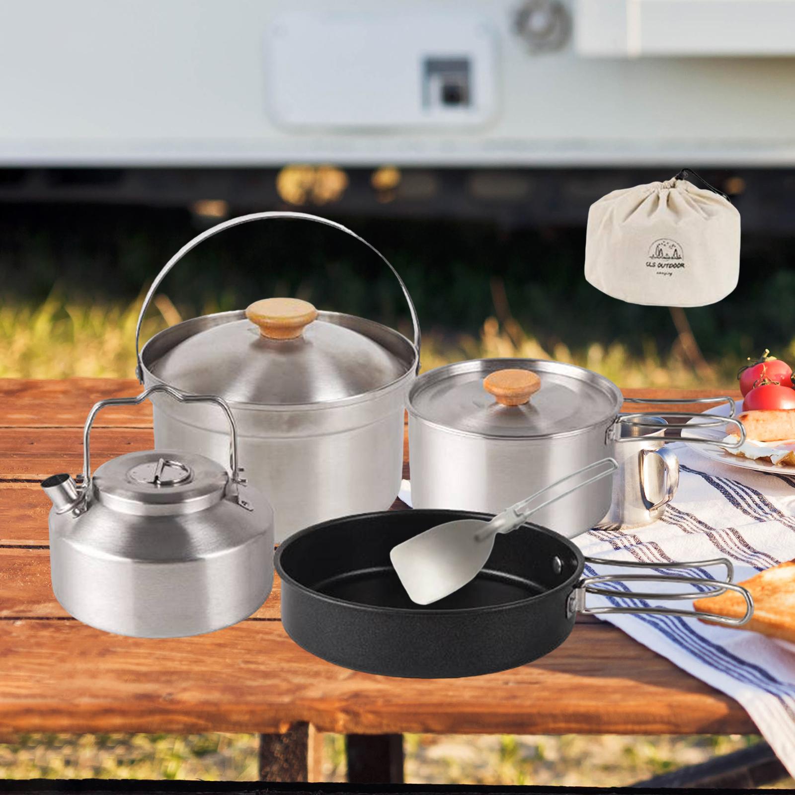 Camping Cookware Cook Gear Por – обзор и цена Camping Cooking Set With Kettle