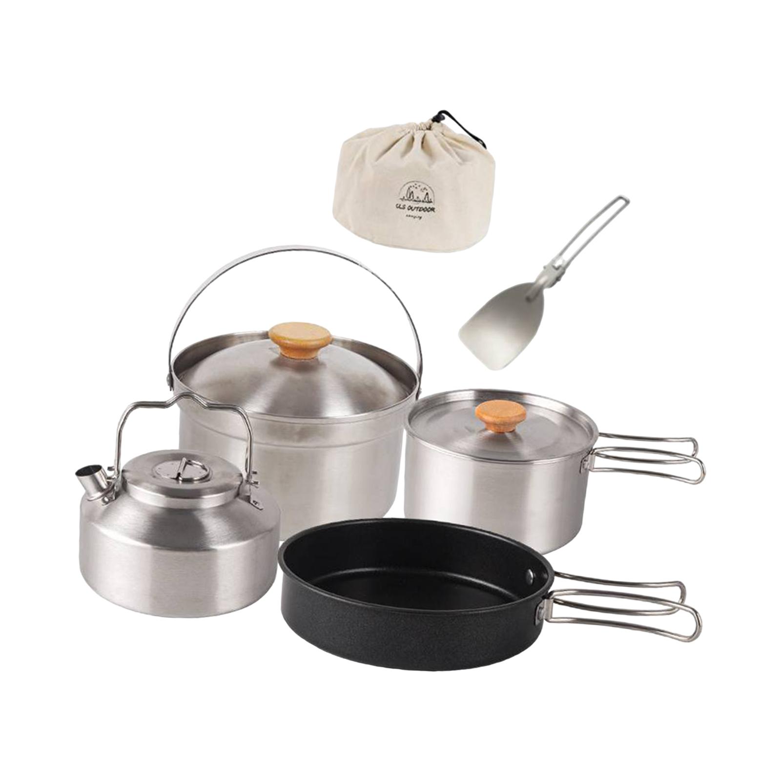 Camping Cookware Cook Gear Por – обзор и цена Camping Cooking Set With Kettle