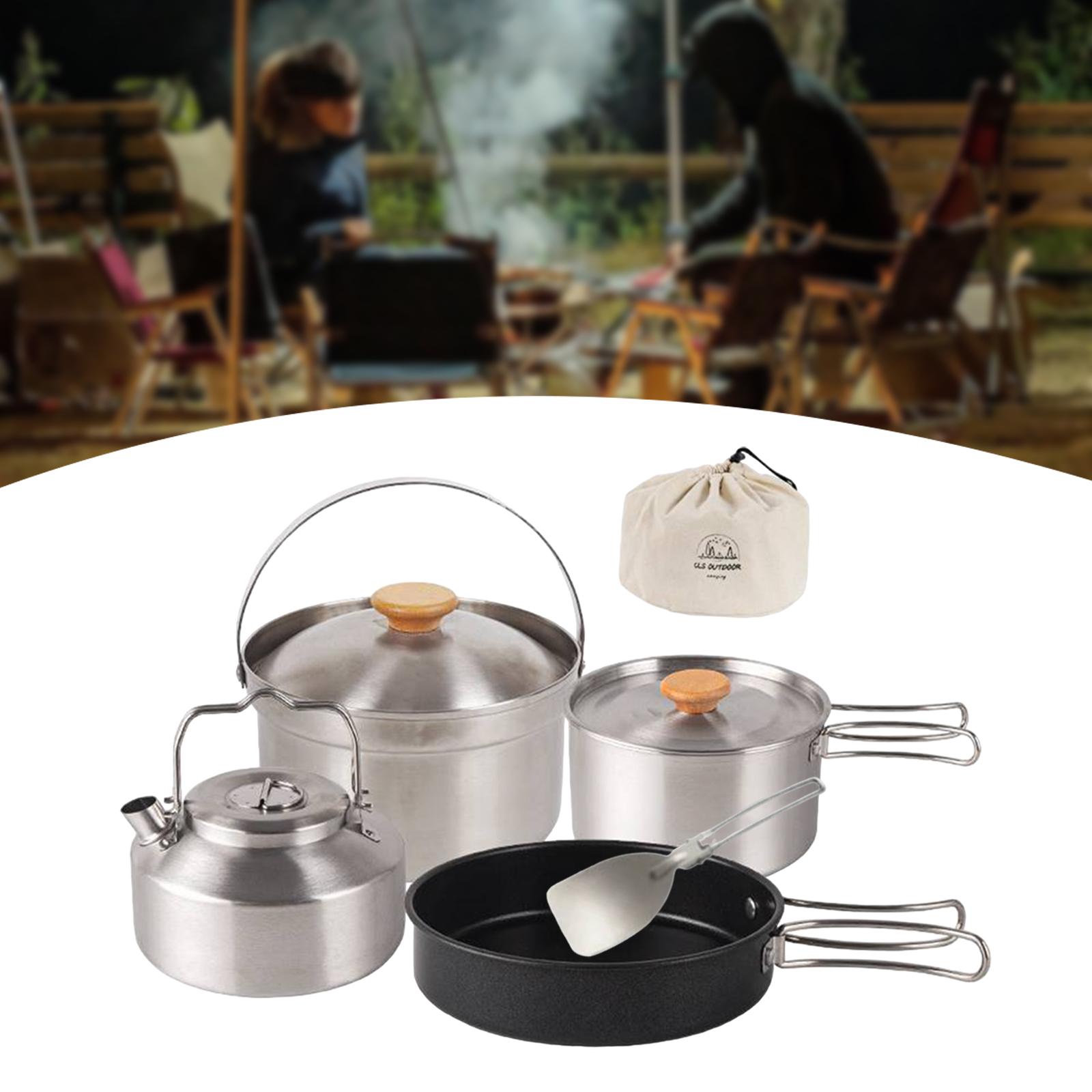 Camping Cookware Cook Gear Por – обзор и цена Camping Cooking Set With Kettle