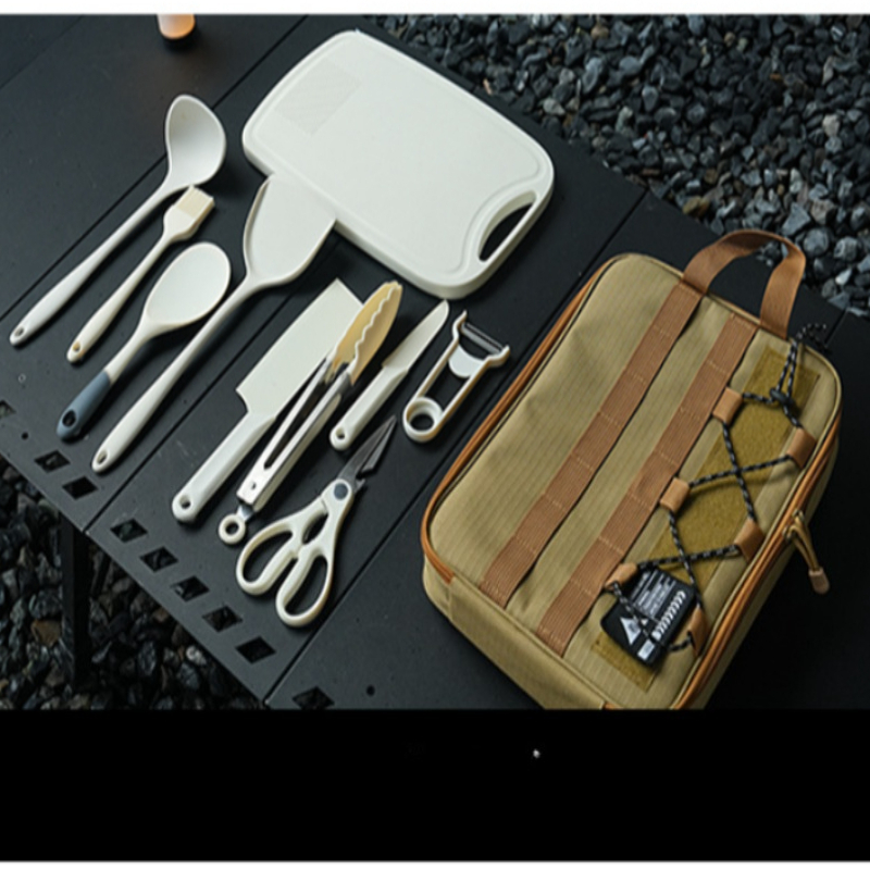 Portable 9Pcs Camping Kitchenw – обзор и цена Camping Cooking Set With Bag
