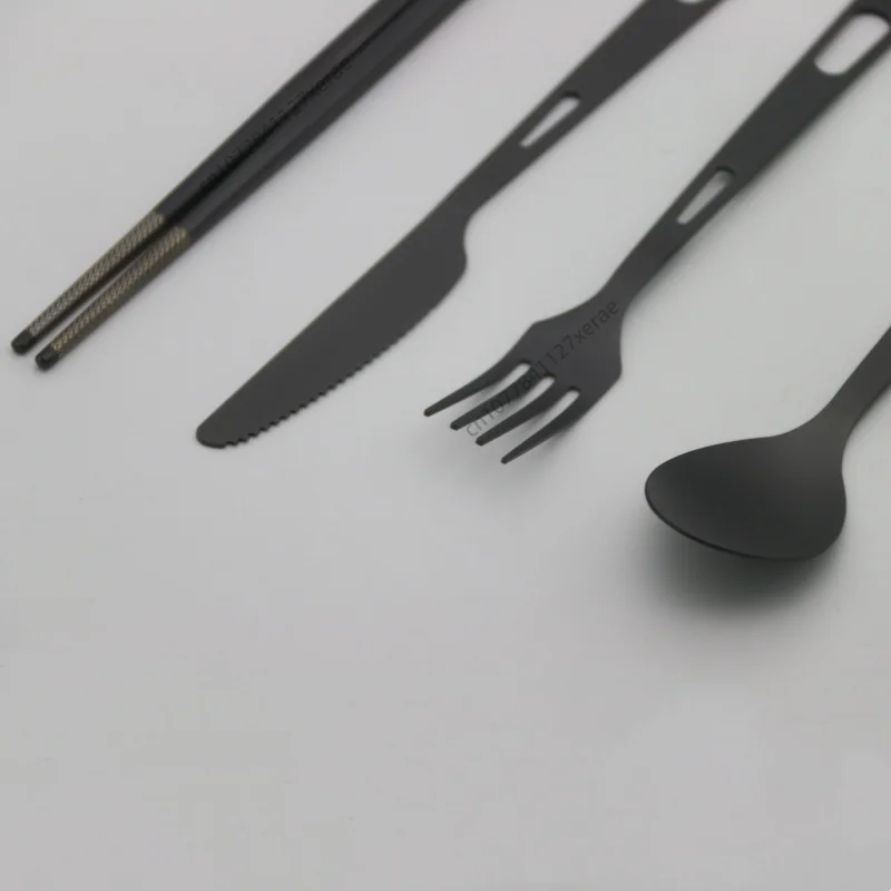Pure Titanium Black Tableware  – обзор и цена Camping Cooking Set For 4