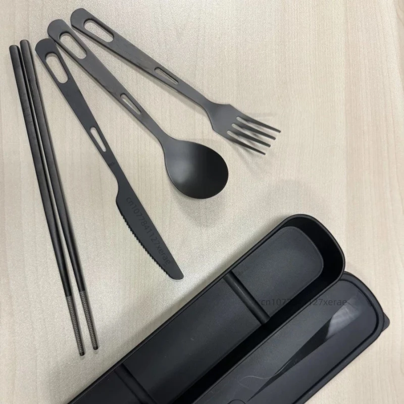 Pure Titanium Black Tableware  – обзор и цена Camping Cooking Set For 4