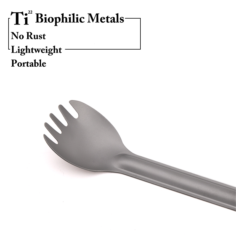 TiTo Titanium Spork Spoon Long – обзор и цена Camping Cooking Handle