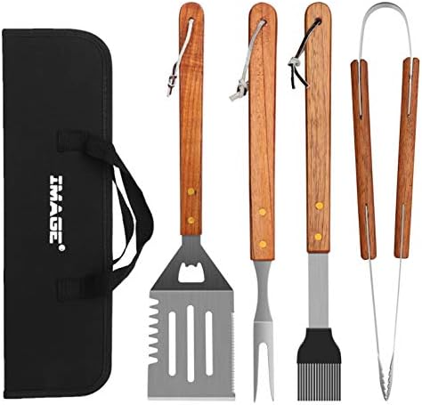 4-Piece Stainless Steel BBQ Gr – обзор и цена Camping Cooking Set For 4