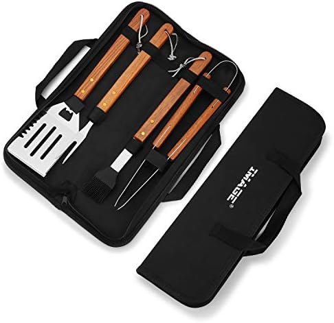 4-Piece Stainless Steel BBQ Gr – обзор и цена Camping Cooking Set For 4