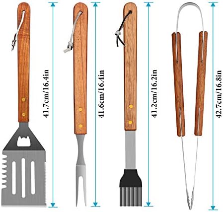 4-Piece Stainless Steel BBQ Gr – обзор и цена Camping Cooking Set For 4