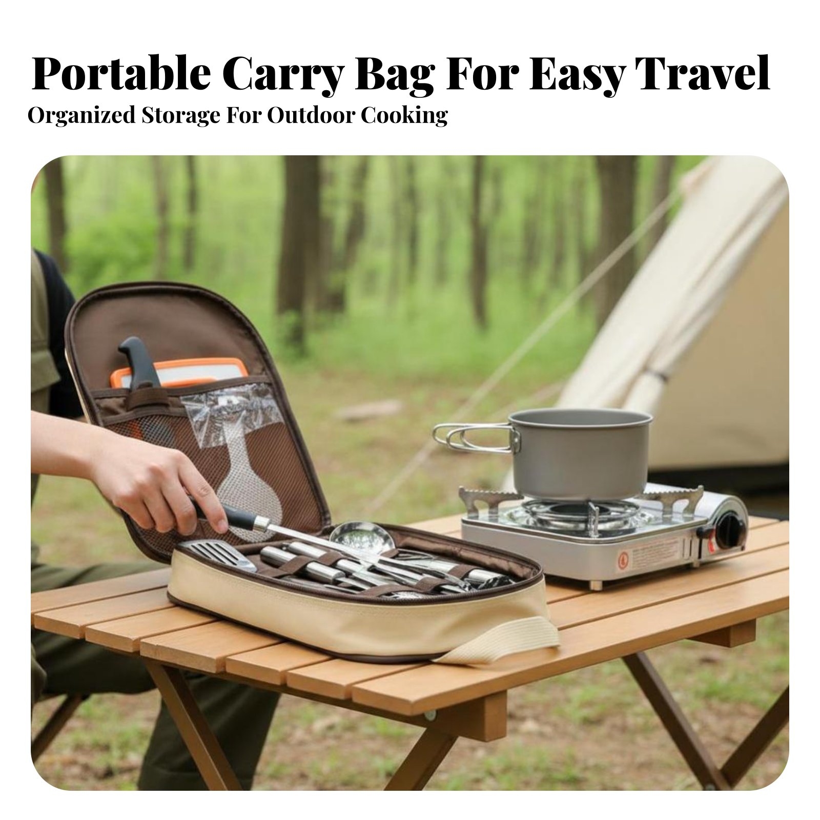 Outdoor Portable Cooking Utens – обзор и цена Camping Cooking And Dining Set