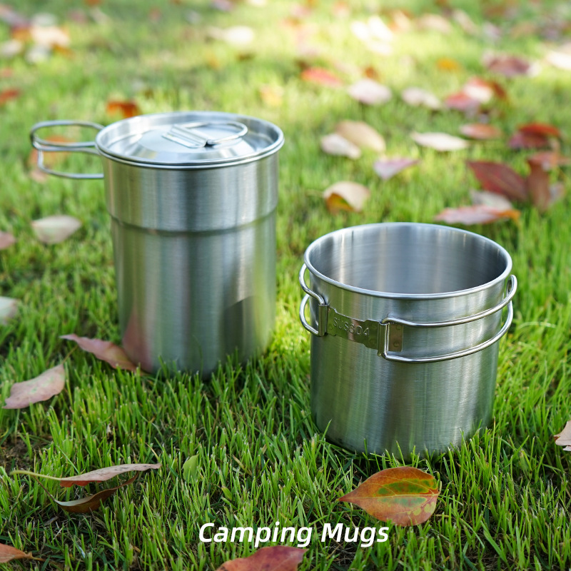 2Pcs/Set Camping Kettle Stainl – обзор и цена Camping Cooking Set With Kettle
