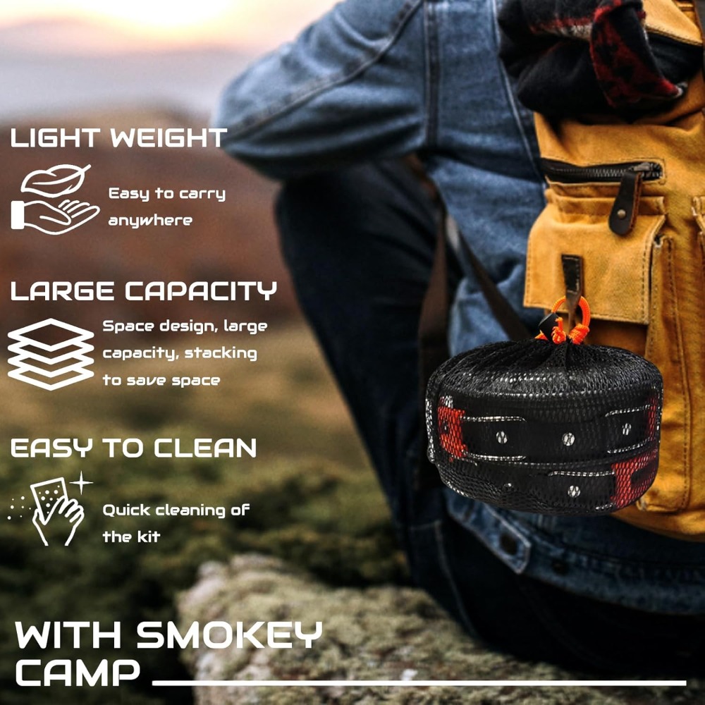 7Pcs Camping Pan Set - Backpac – обзор и цена Camping Hiking Cooking