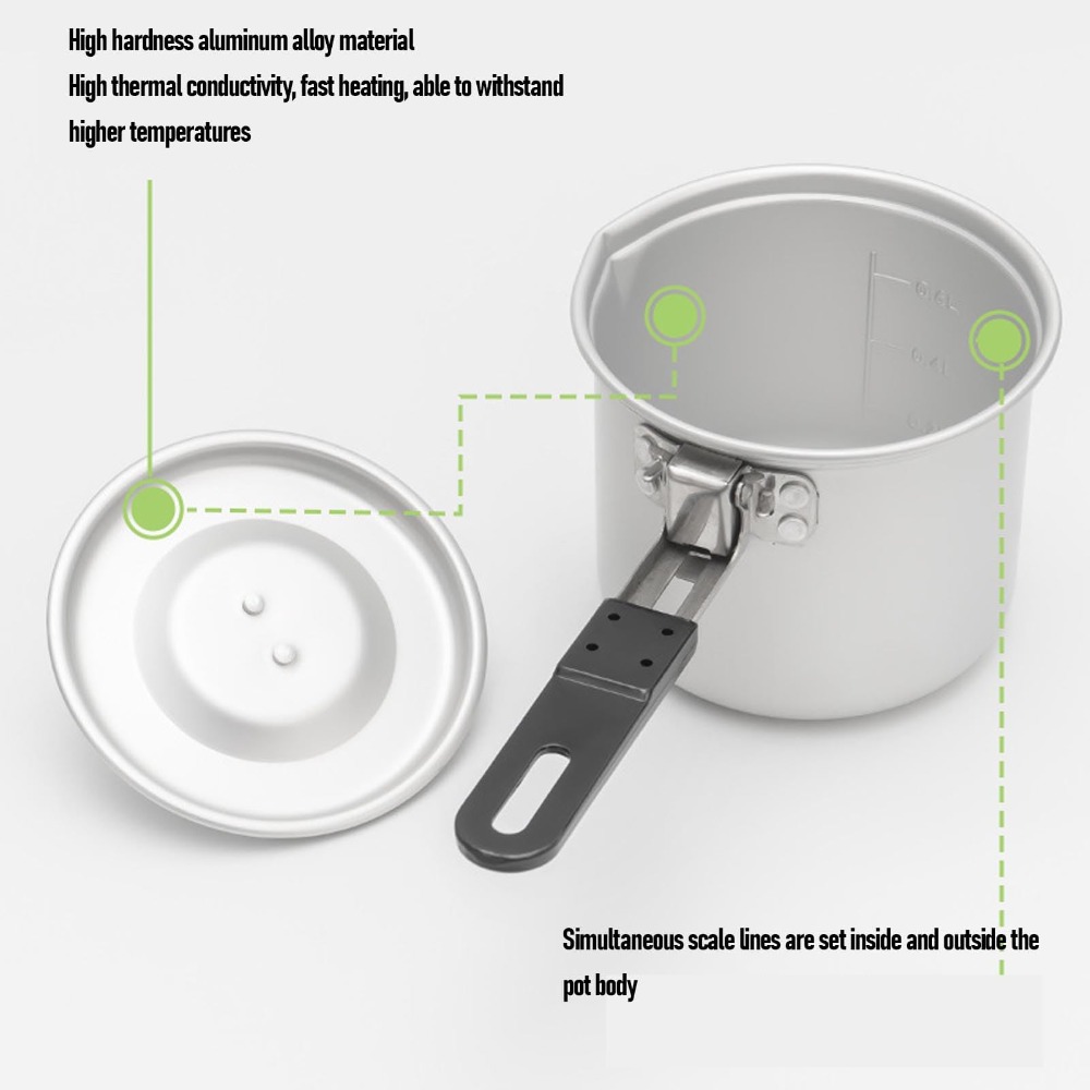 Camping Cooking Pot, 770ml Por – обзор и цена Camping Cooking Pot With Lid