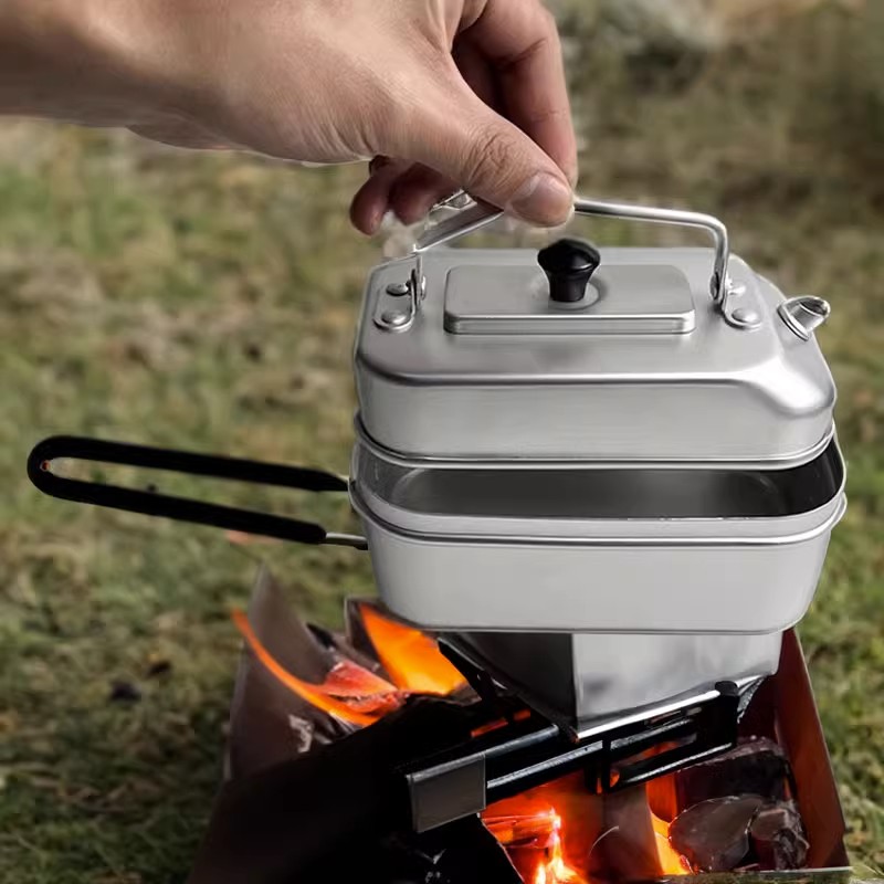 Ultralight Portable Picnic Cam – обзор и цена Camping Cooking Set With Kettle
