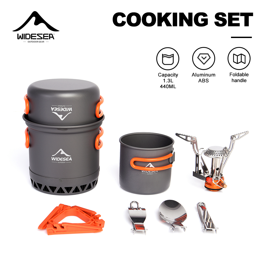 Widesea Portable Camping Cookw – обзор и цена Camping Cooking And Eating Set