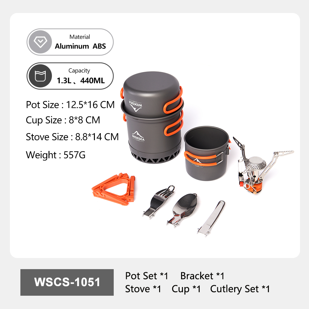 Widesea Portable Camping Cookw – обзор и цена Camping Cooking And Eating Set