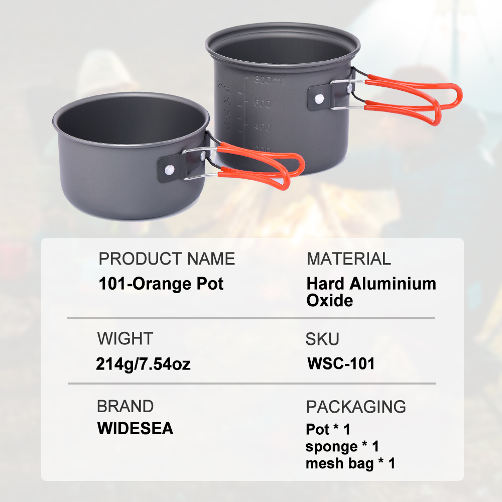 Widesea camping tableware outd – обзор и цена Camping Cooking And Eating Set