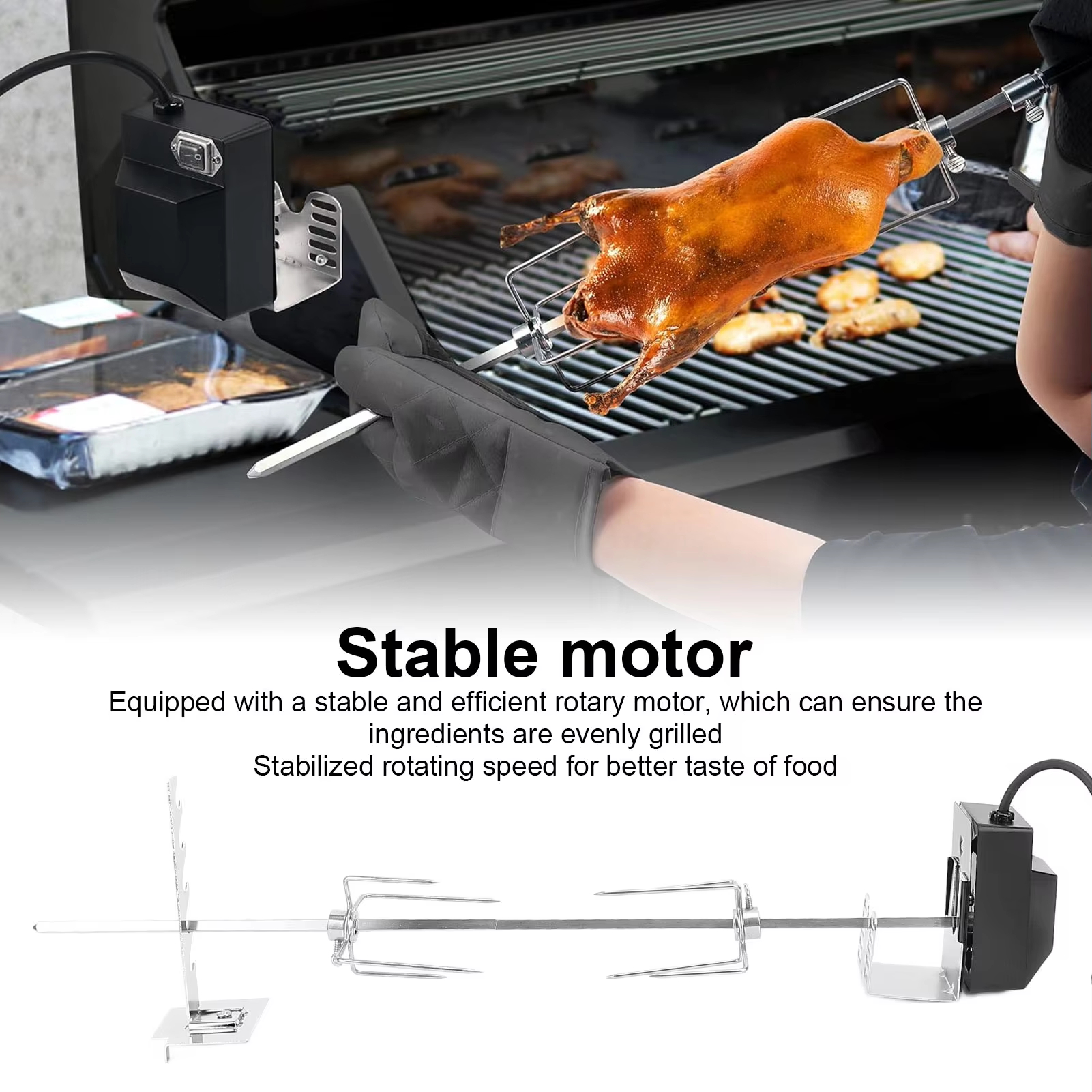 Electric BBQ Grill Rotisserie  – обзор и цена Camping Cooking Bundle