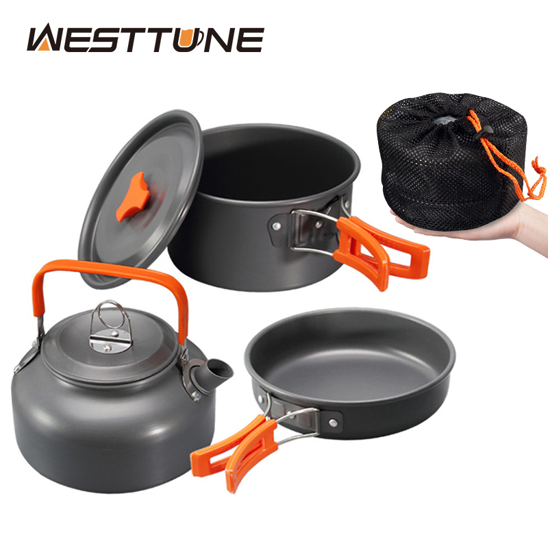 WESTTUNE Camping Cookware Kit  – обзор и цена Camping Cooking Set With Kettle
