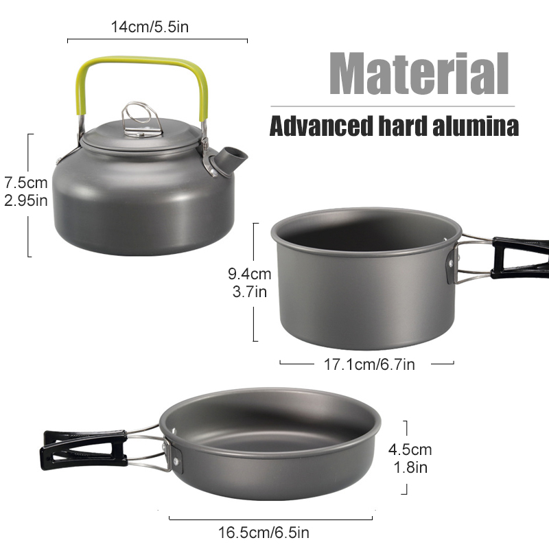 WESTTUNE Camping Cookware Kit  – обзор и цена Camping Cooking Set With Kettle