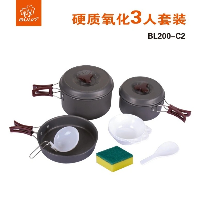 Bulin Outdoor Pot Set Pot Camp – обзор и цена Camping Cooking Set With Kettle
