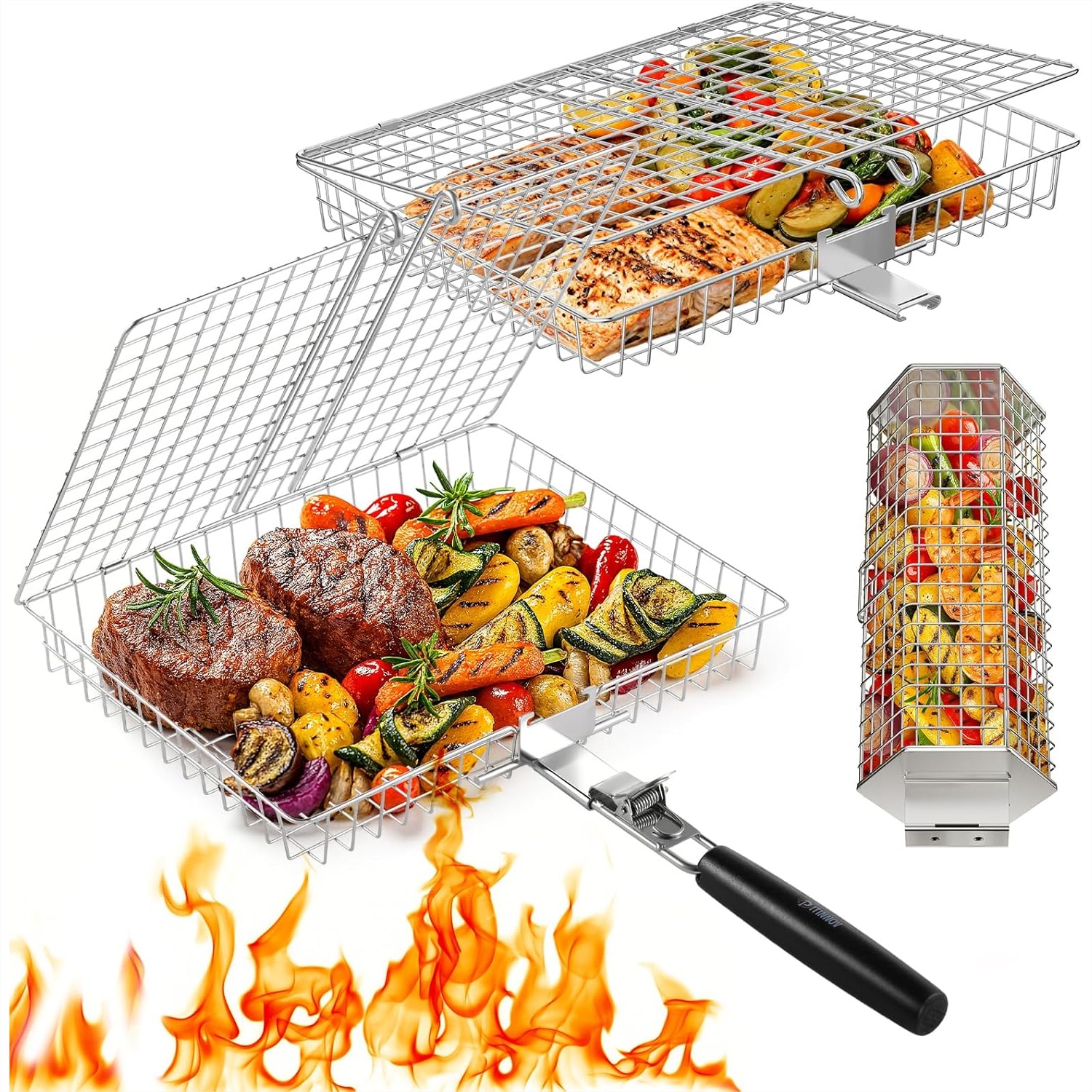 Grill Baskets For Outdoor Gril – обзор и цена Camping Cooking Handle