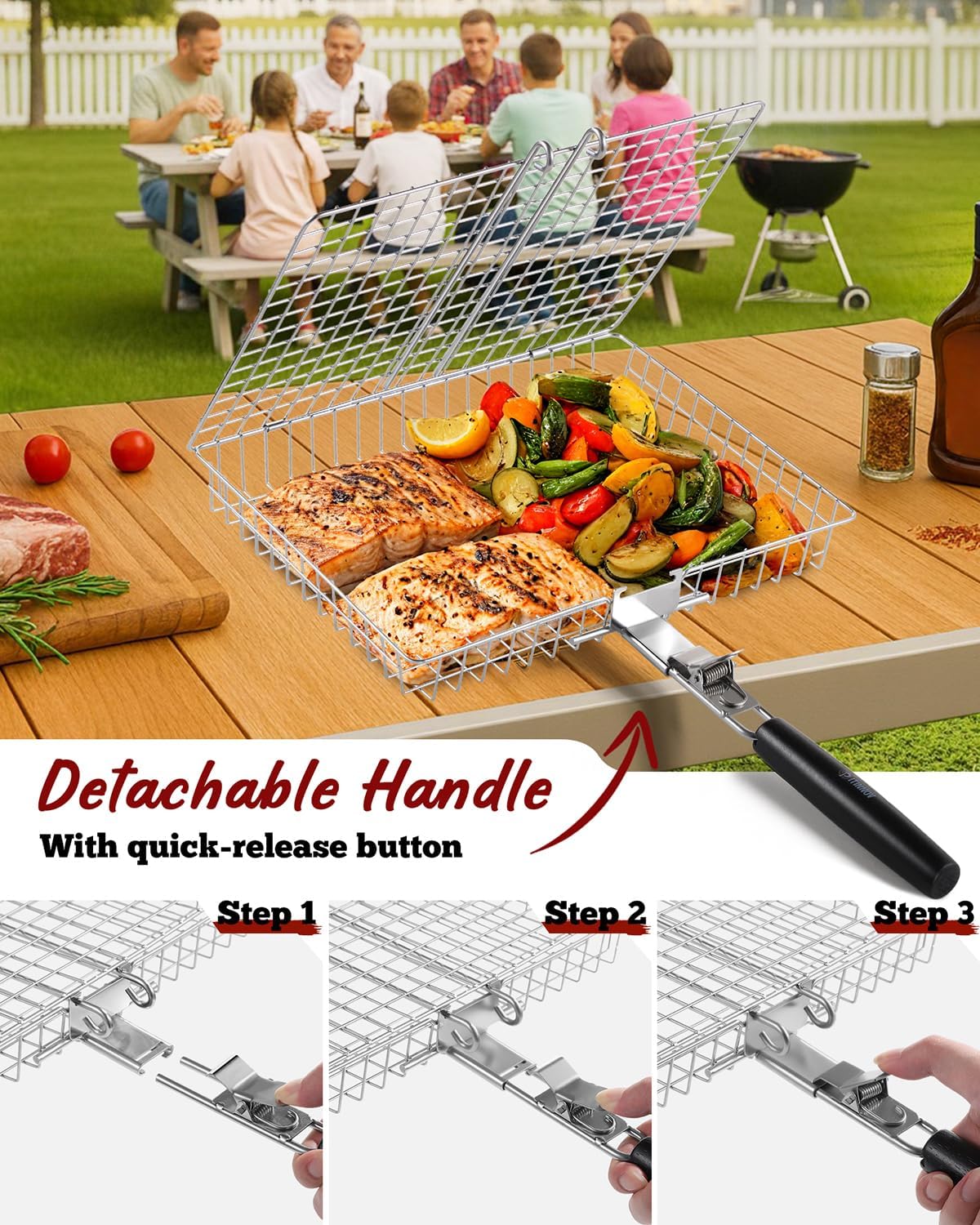 Grill Baskets For Outdoor Gril – обзор и цена Camping Cooking Handle