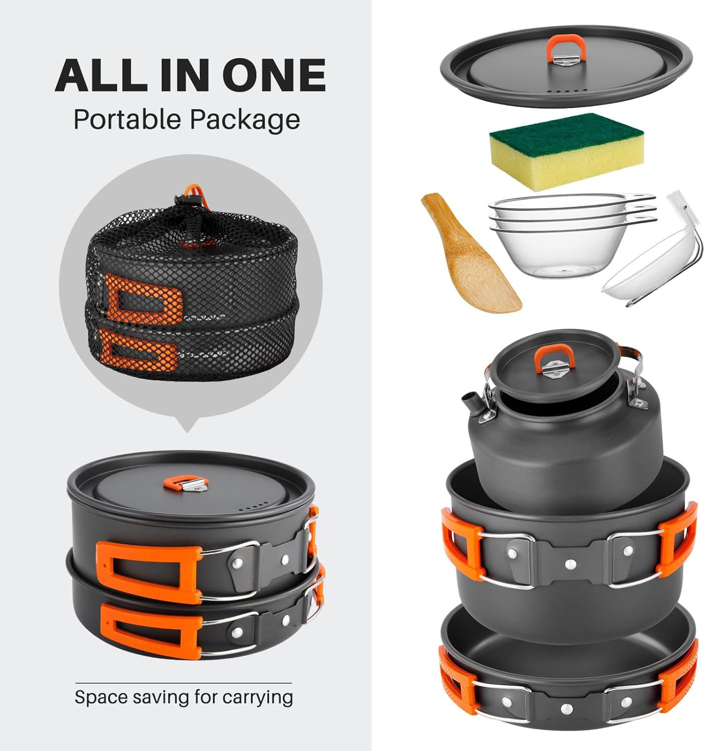 Camping cookware Camping pot a – обзор и цена Camping Cooking Set With Kettle
