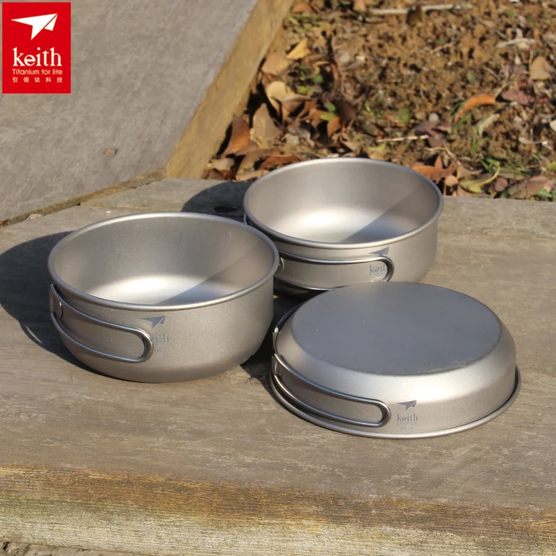Keith 3PCS Titanium Cookware P – обзор и цена Camping Cooking Handle