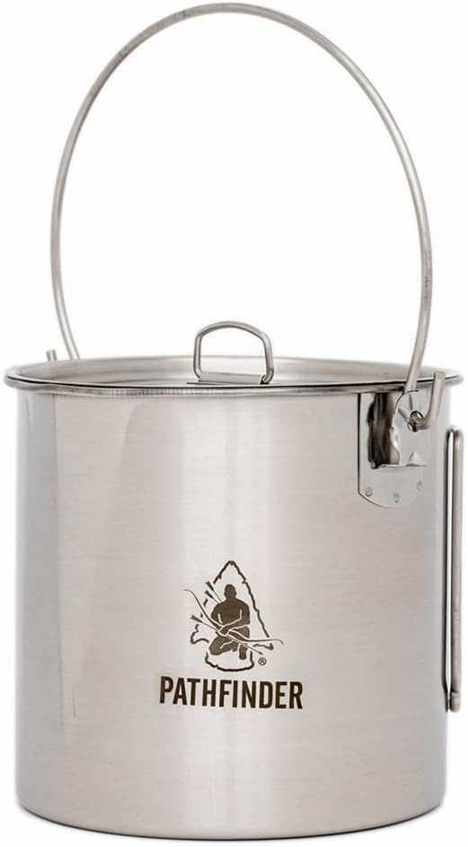 Stainless Steel Bush Pot and L – обзор и цена Camping Cooking Pot With Lid