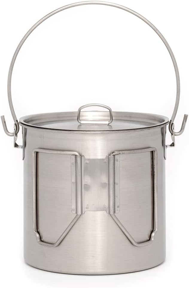 Stainless Steel Bush Pot and L – обзор и цена Camping Cooking Pot With Lid