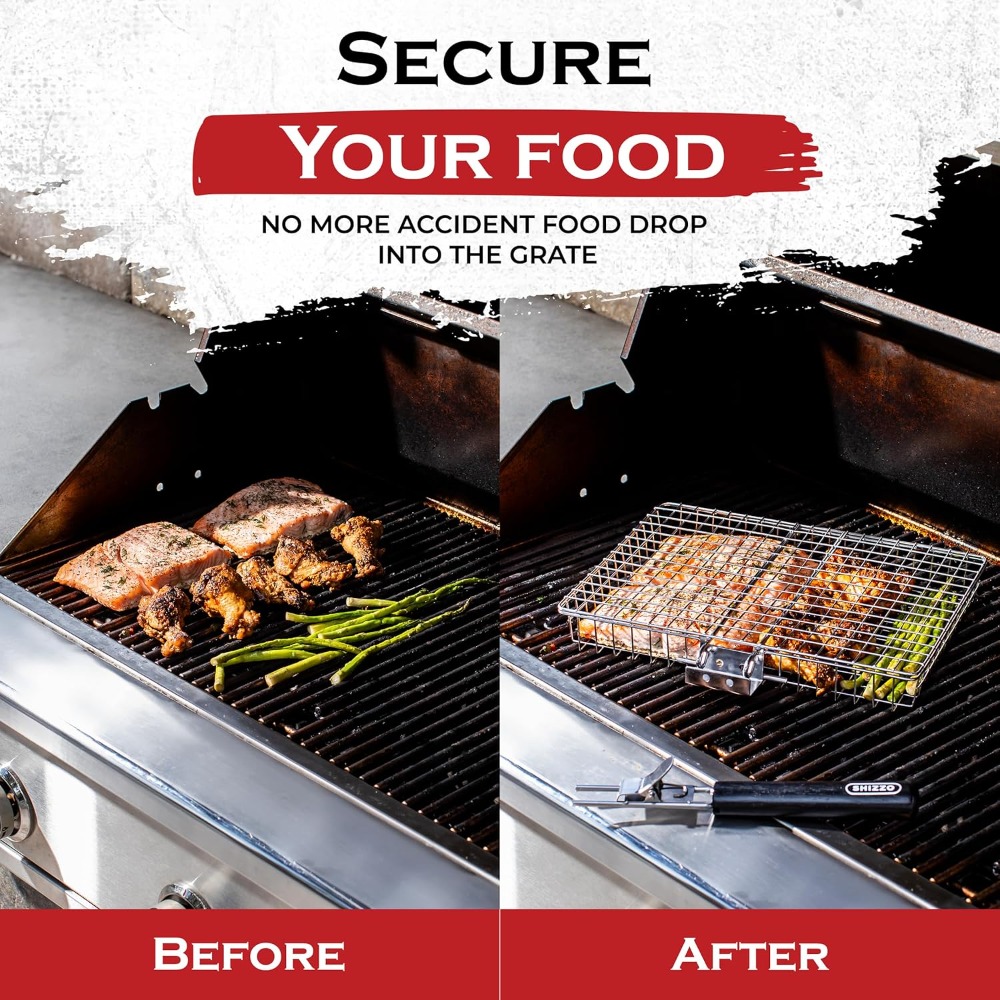 BBQ Grill Basket Set, Stainles – обзор и цена Camping Cooking Accessories Set