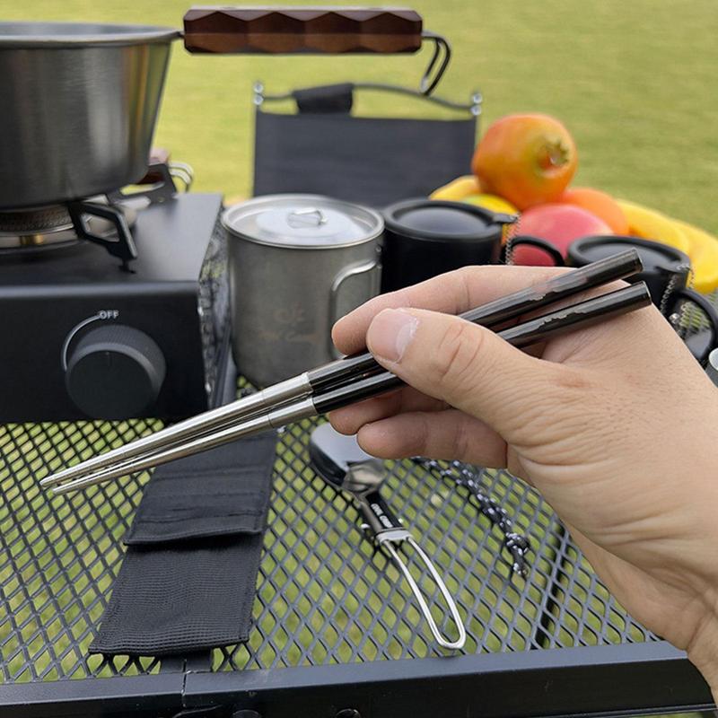 Foldable Spoon Chopsticks Trav – обзор и цена Camping Cooking And Eating Set