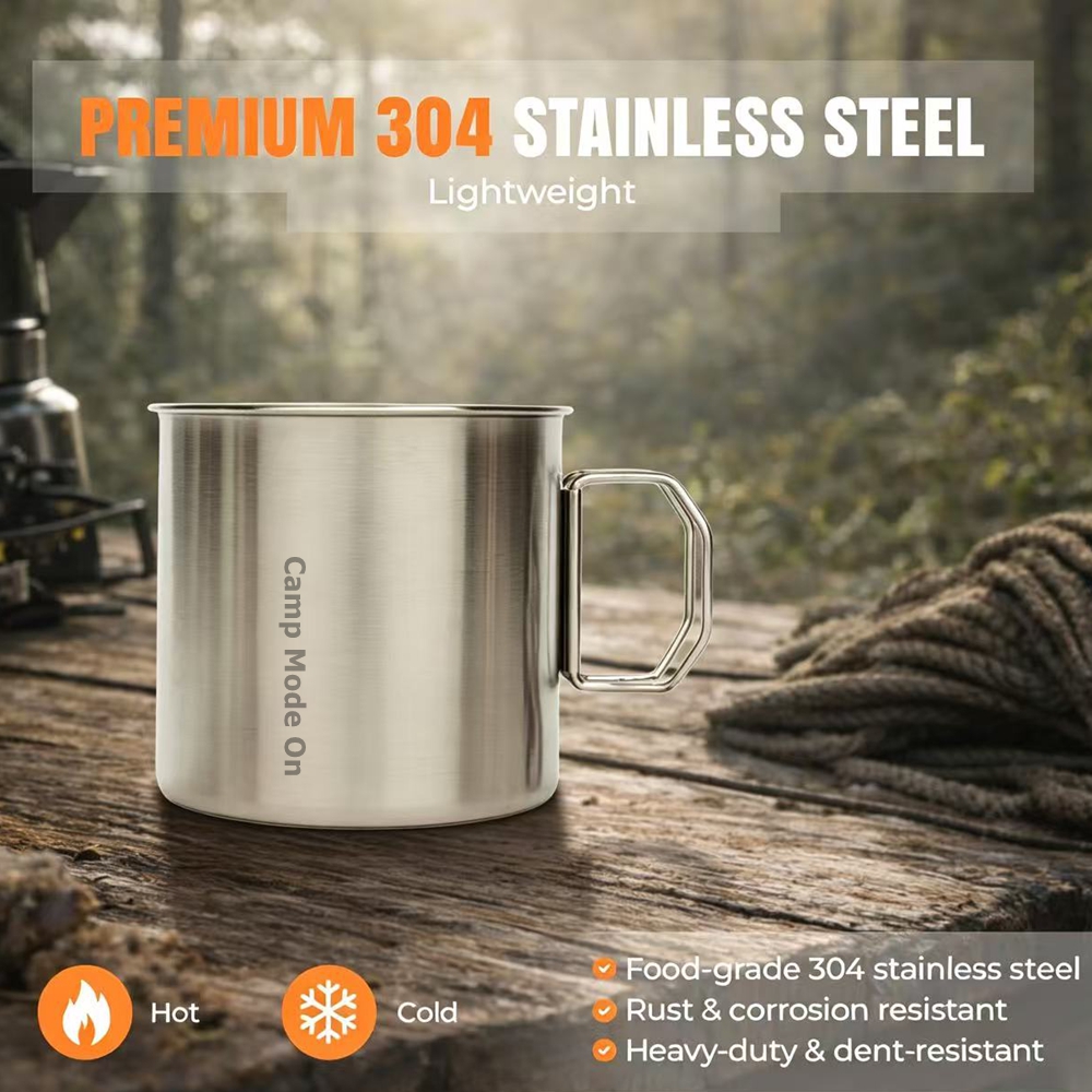 Set of 3 Cup Stainless Steel C – обзор и цена Camping Cooking Pot With Lid