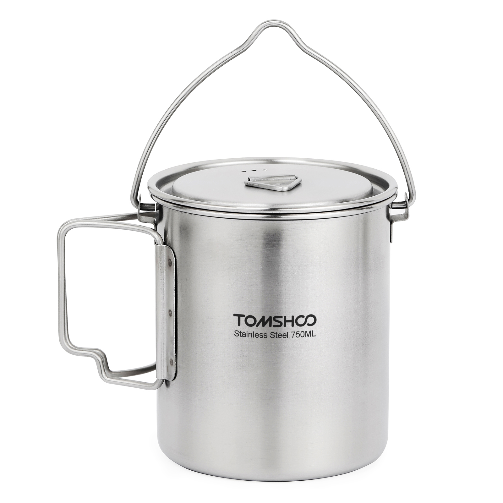TOMSHOO 750ml Stainless Steel  – обзор и цена Camping Cooking Pot With Lid
