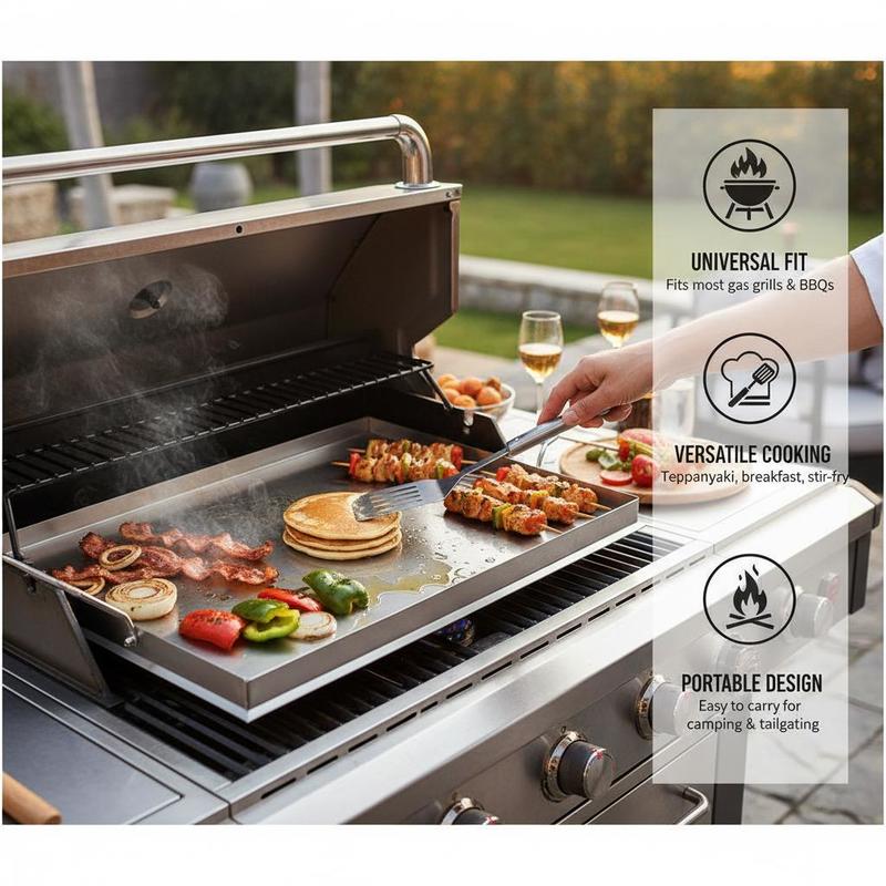 Flat Top Grill Plate 23x16 inc – обзор и цена Camping Cooking Handle